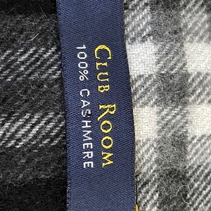 Club room plaid cashmere scarf